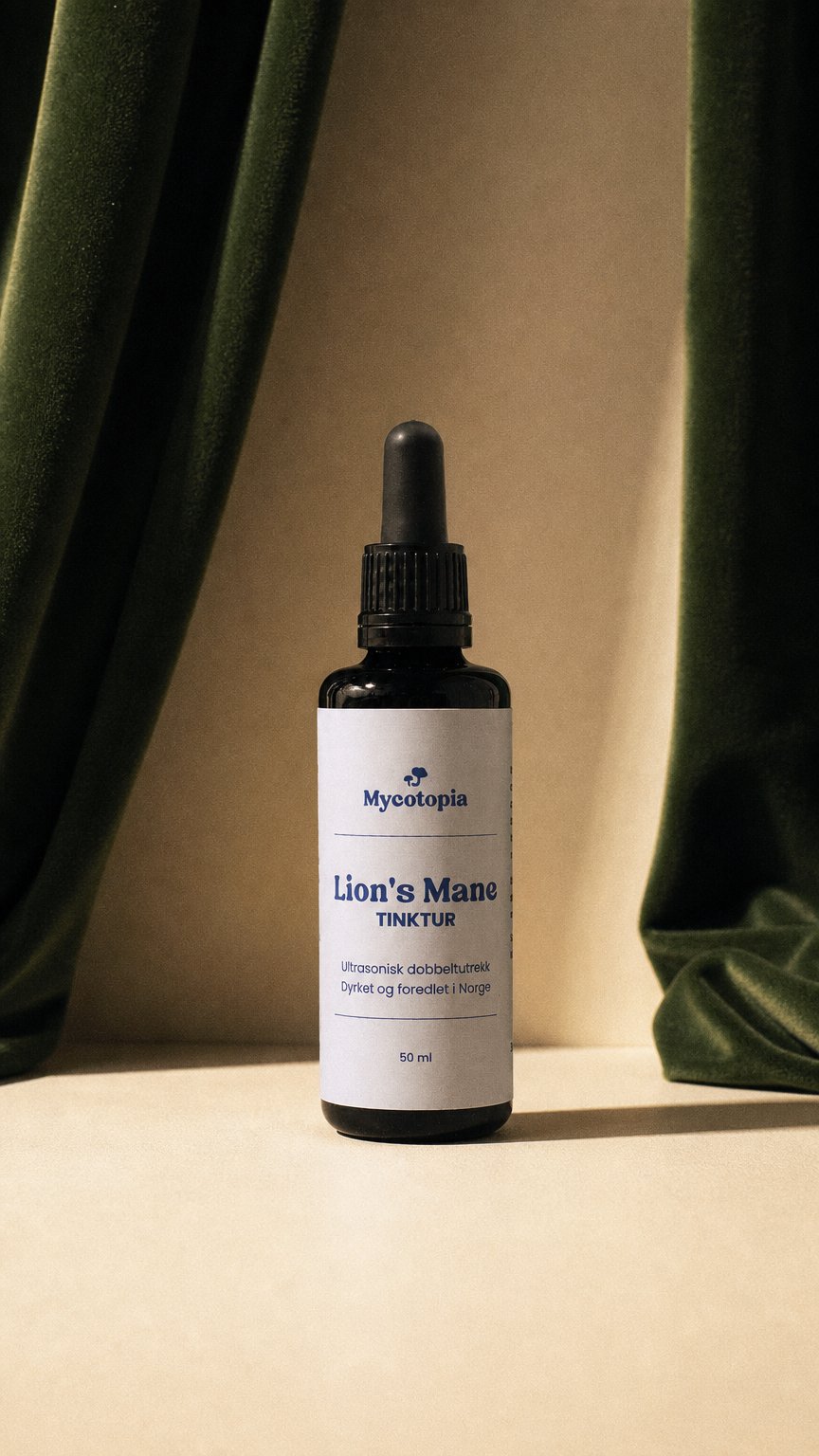 AI product shot of Lion's Mane tinktur 50 ml
