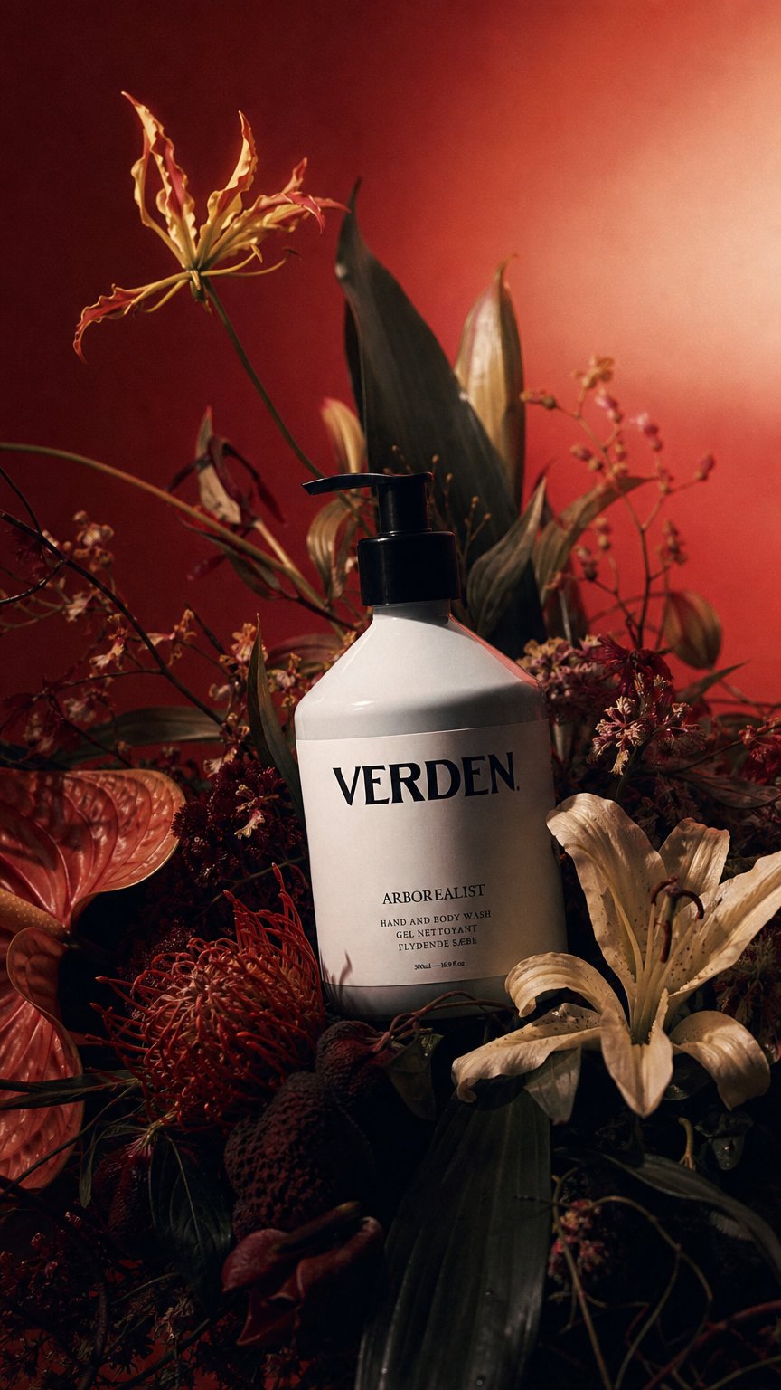 AI product shot of ARBOREALIST HAND AND BODY WASH