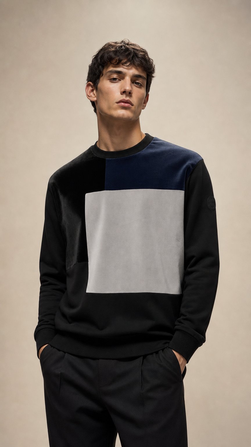 AI product shot of Metallic Tri-Colour Sweatshirt