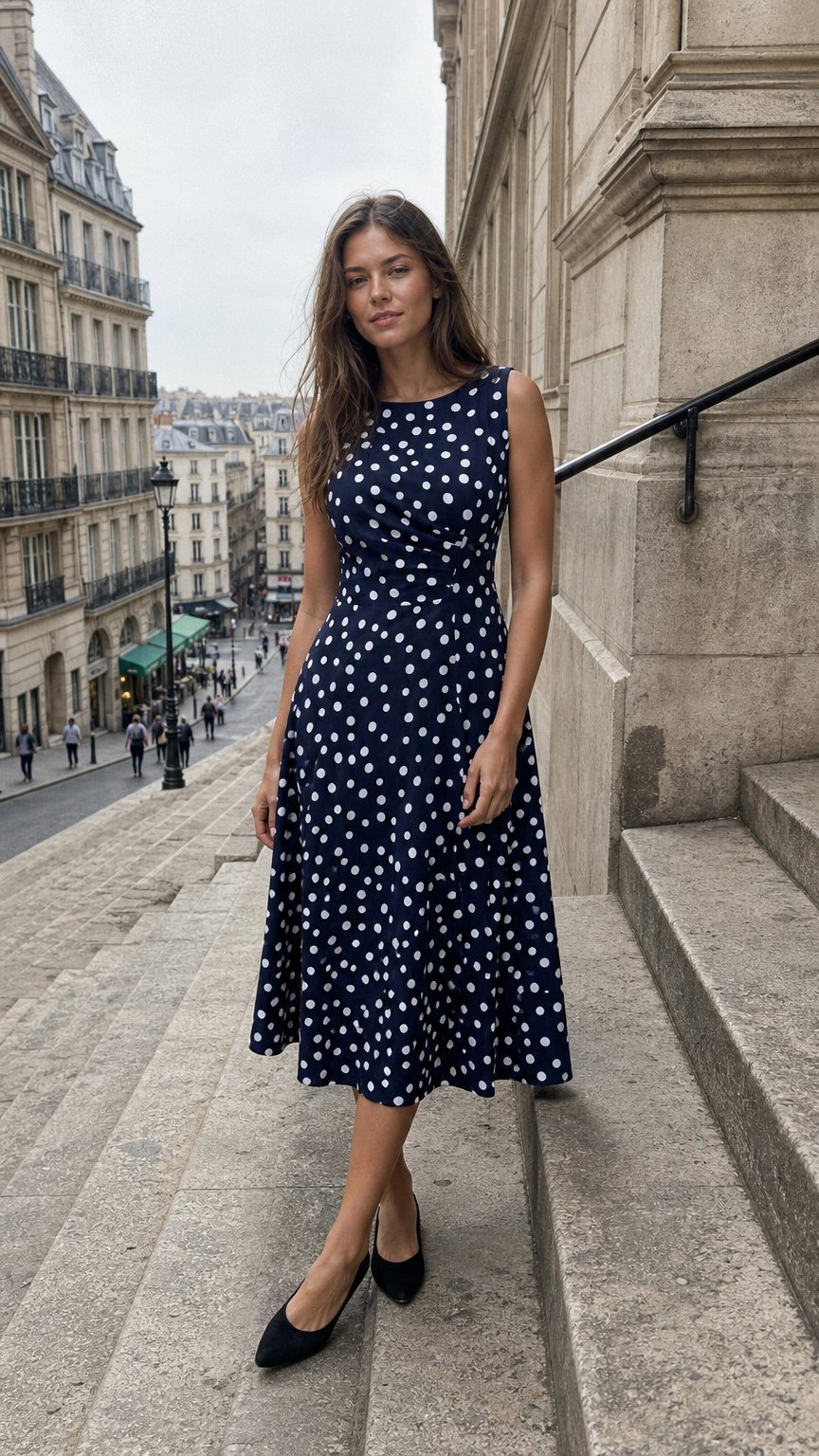 AI product shot of Lacinda Sleeveless Shift Dress