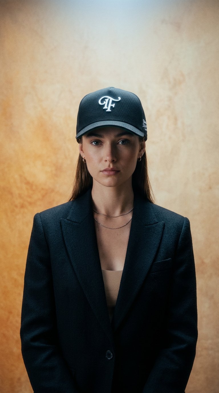 AI product shot of ANNIVERSARY CAP BLACK