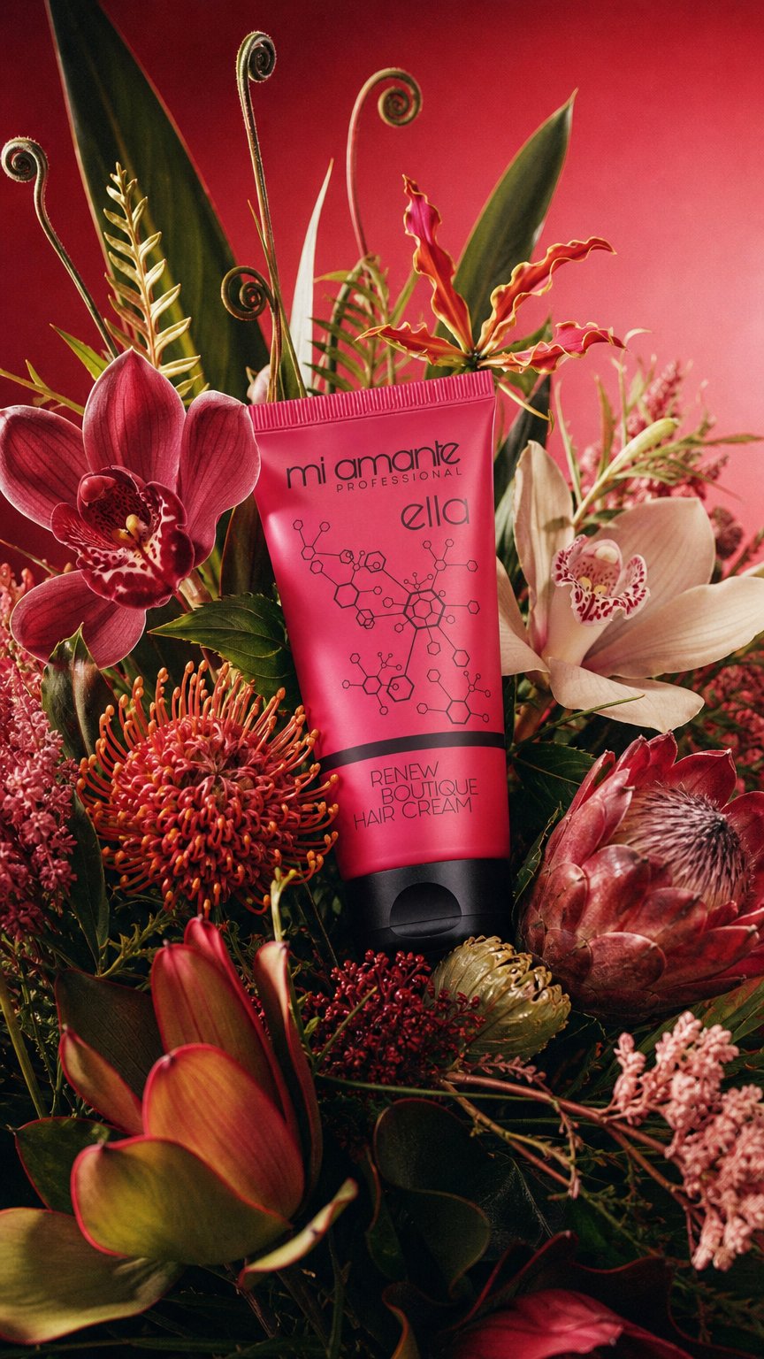 AI product shot of Crema de păr Mi Amante Ella Renew Boutique