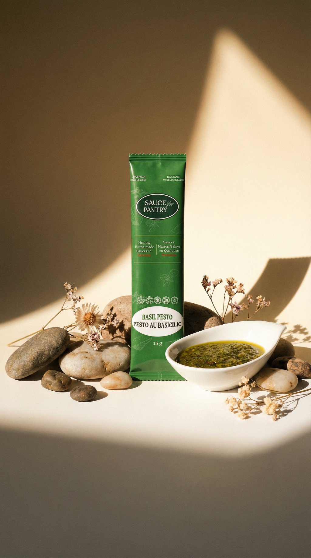 AI product shot of Pumpkin Seed Pesto