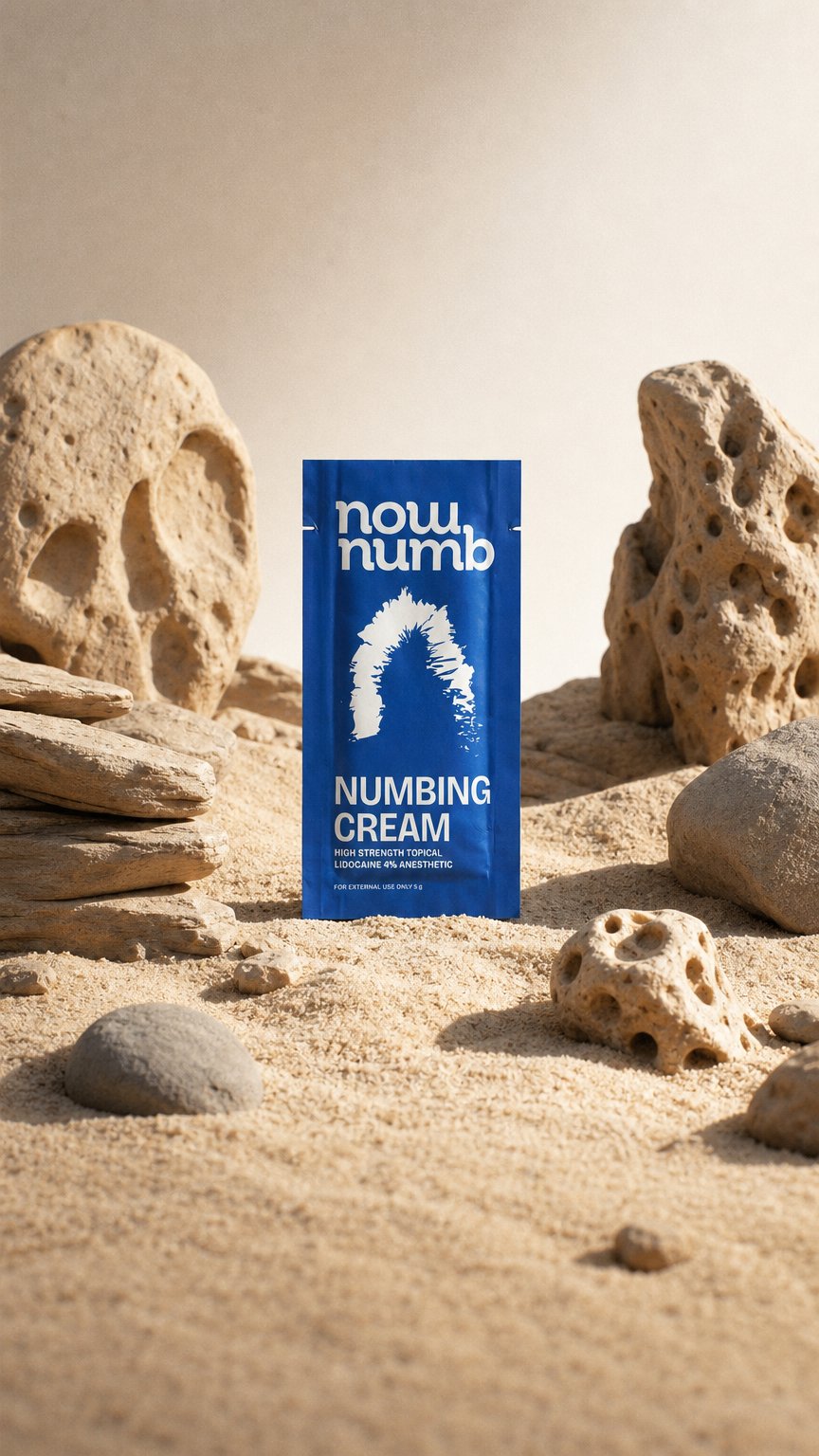 AI product shot of Now Numb topical lidocaine numbing cream