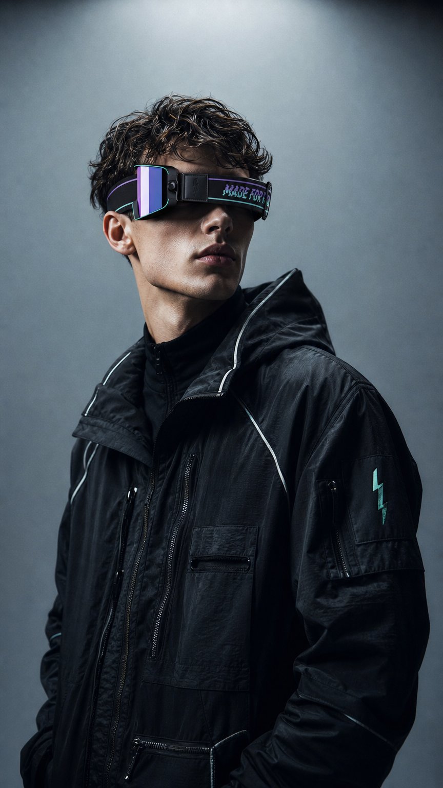 AI product shot of Goggle Made for Riding