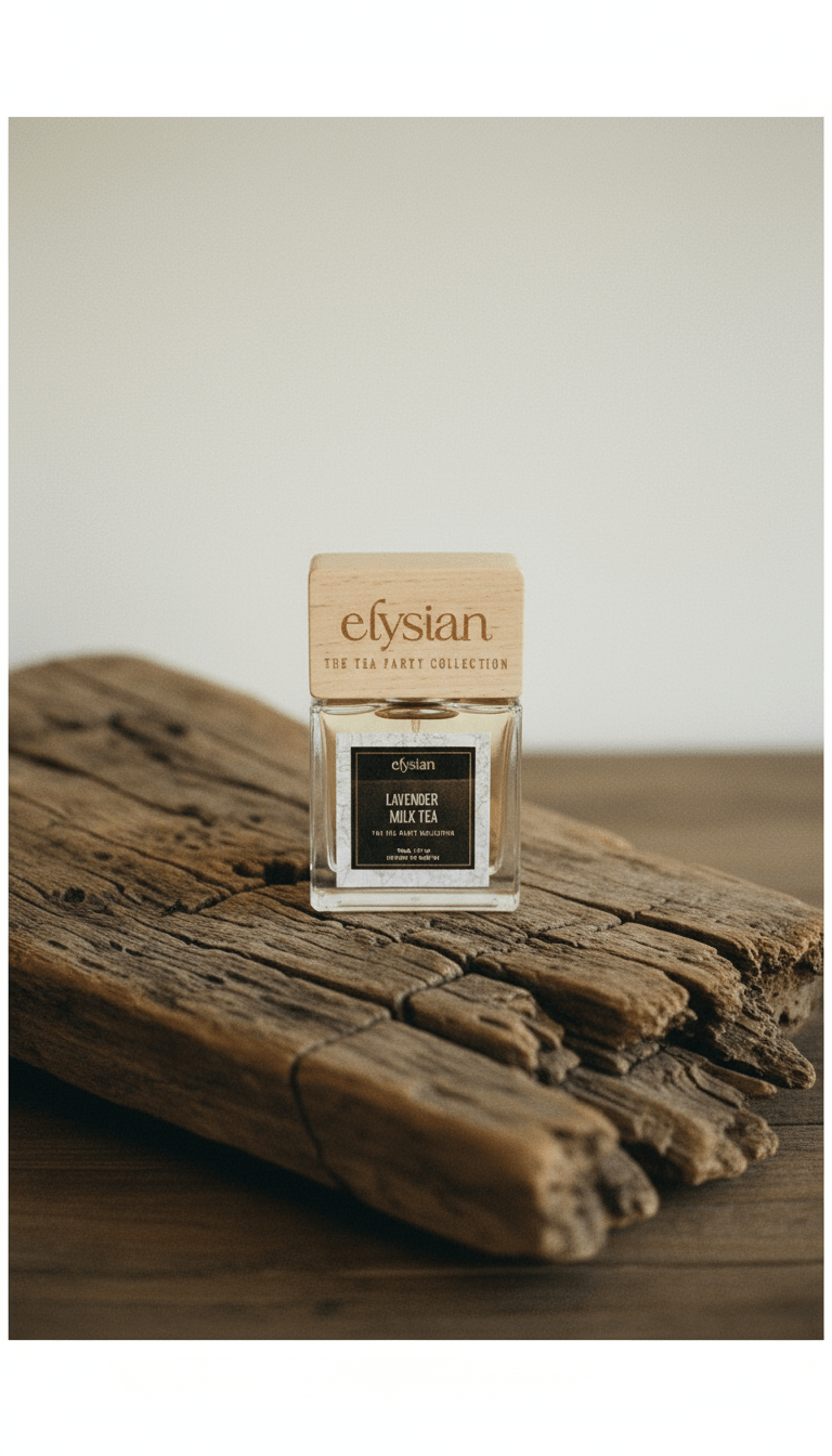 AI product shot of Lavender Milk Tea - Awarded Best New Fragrance!