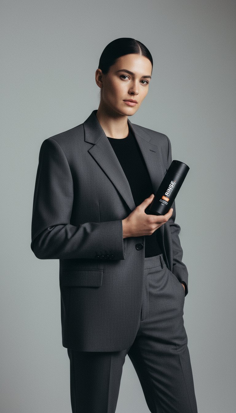 AI product shot of RINSE Daily Men’s Intimate Wash