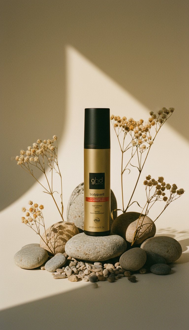 AI product shot of GHD BODYGUARD - HEAT PROTECTION SPRAY FOR COLOUR-TREATED HAIR