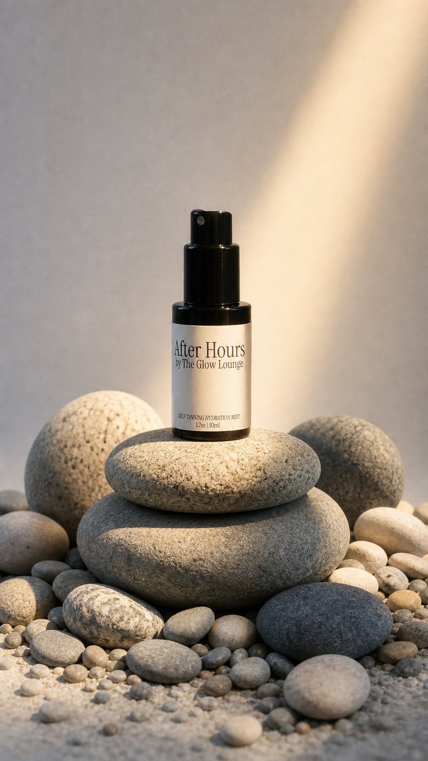 AI product shot of After Hours Self Tanning Hydration Mist by The Glow Lounge
