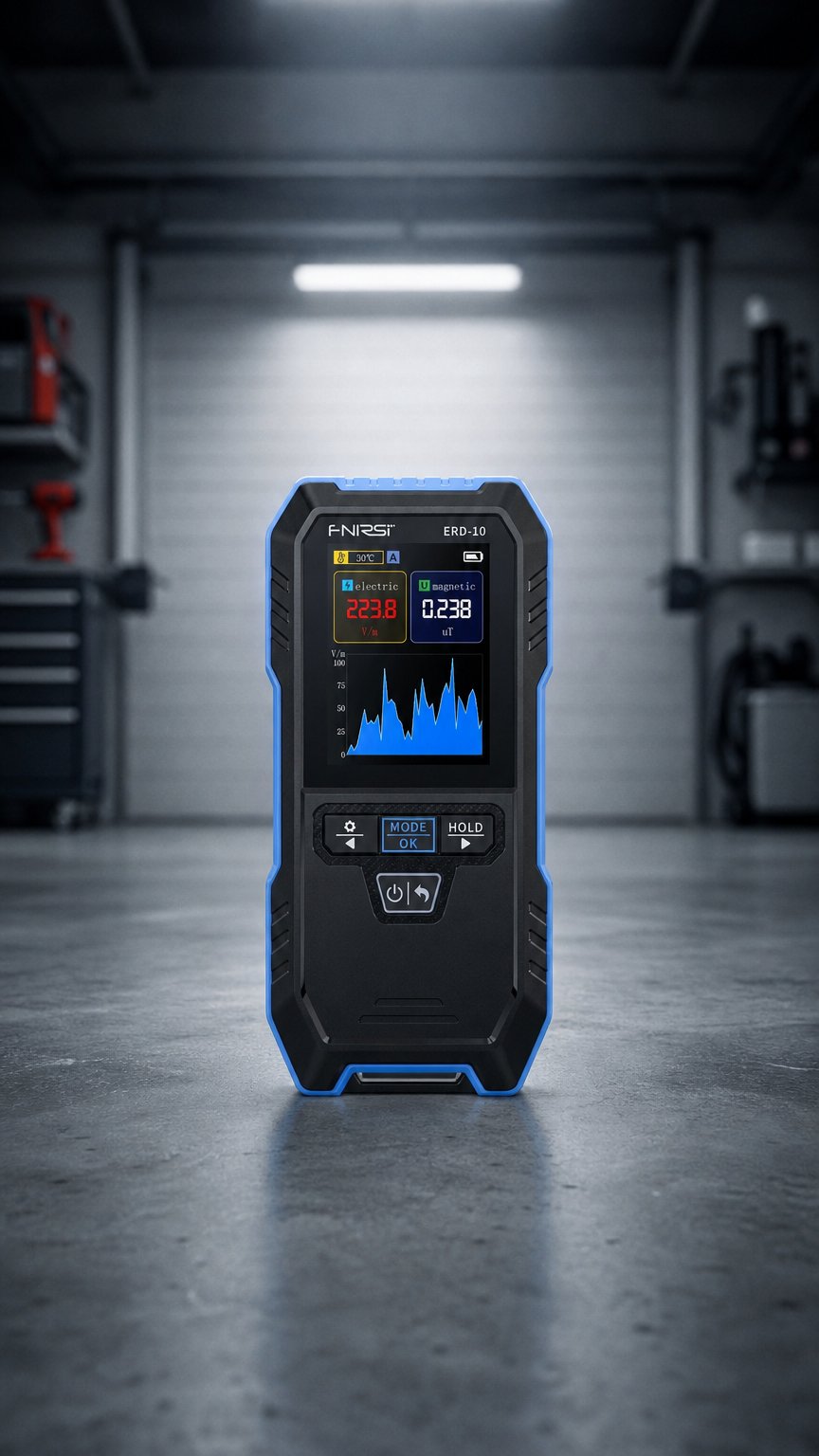 AI product shot of Detektor pola elektromagnetycznego 4w1 FNIRSI ERD-10