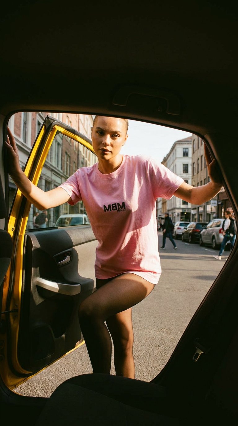 AI product shot of MBM Pink Tee