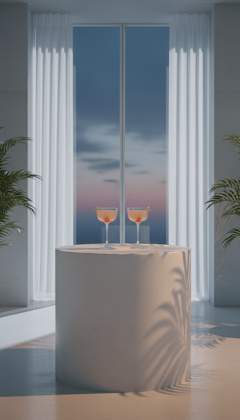 AI product shot of 🔥 Pelham Art Deco Nick and Nora Glass Set