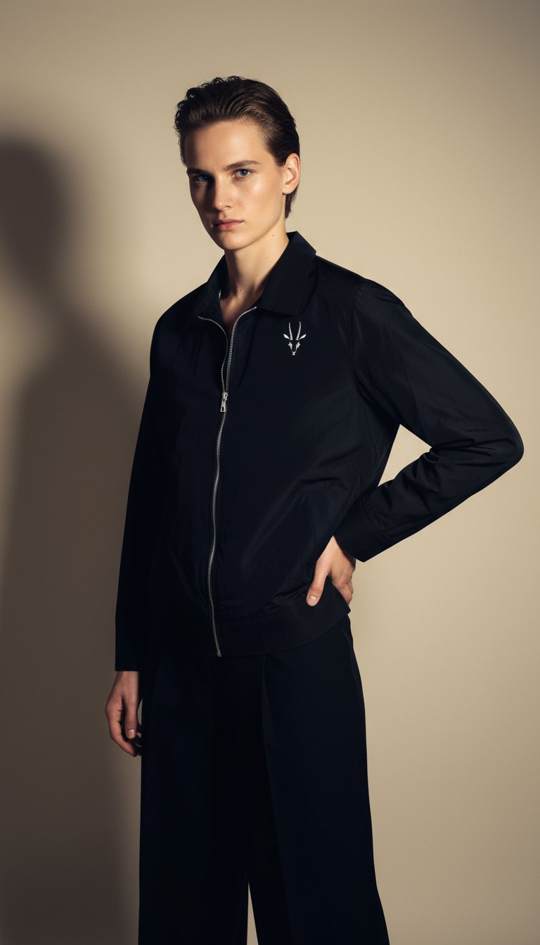 AI product shot of جاكيت المربعانية (ضد المطر🌧️) اسود (Water proof)