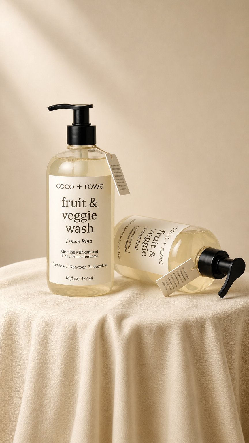 AI product shot of Fruit & Veggie Wash