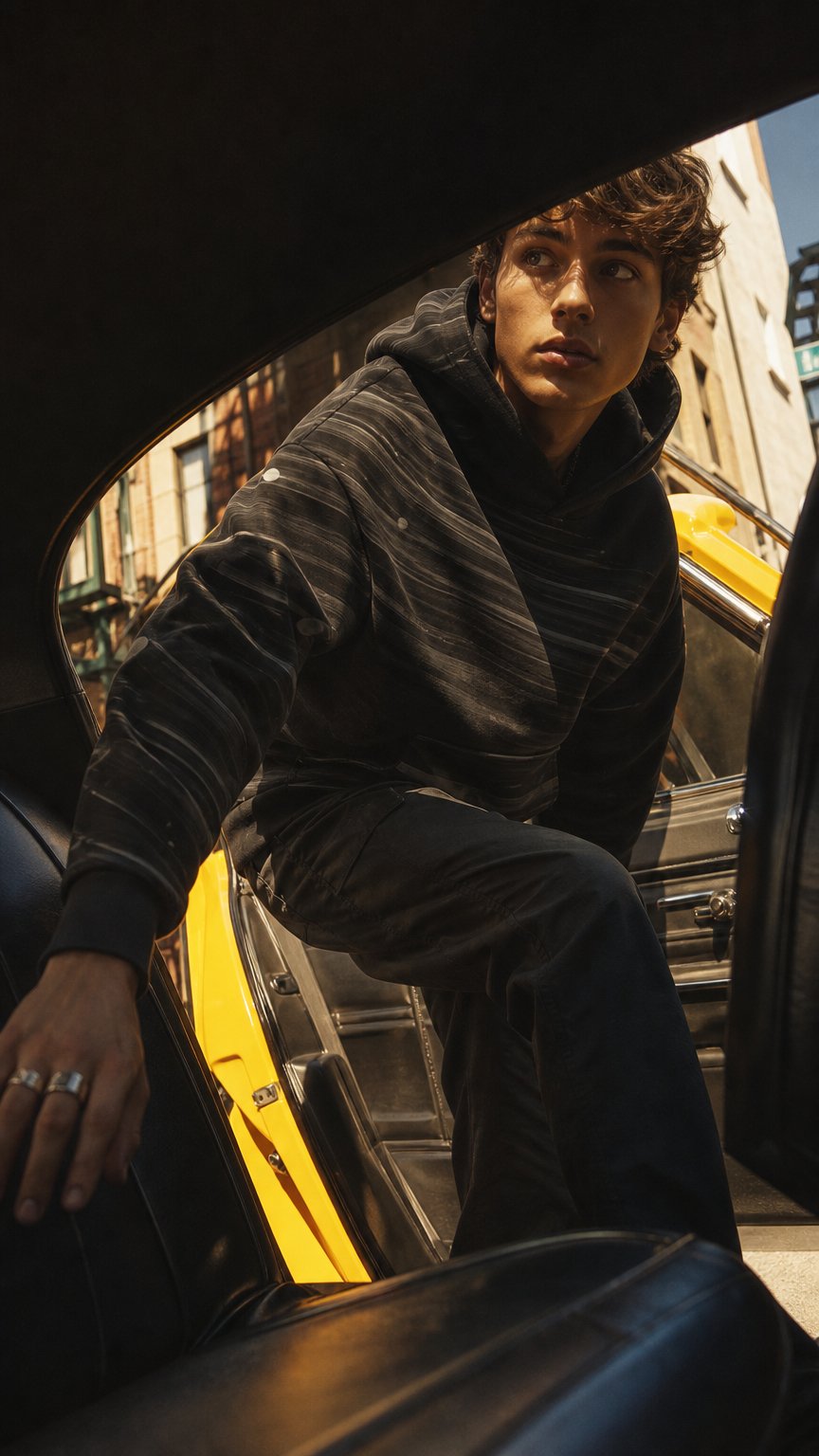 AI product shot of Don't Overthink Black Hoodie
