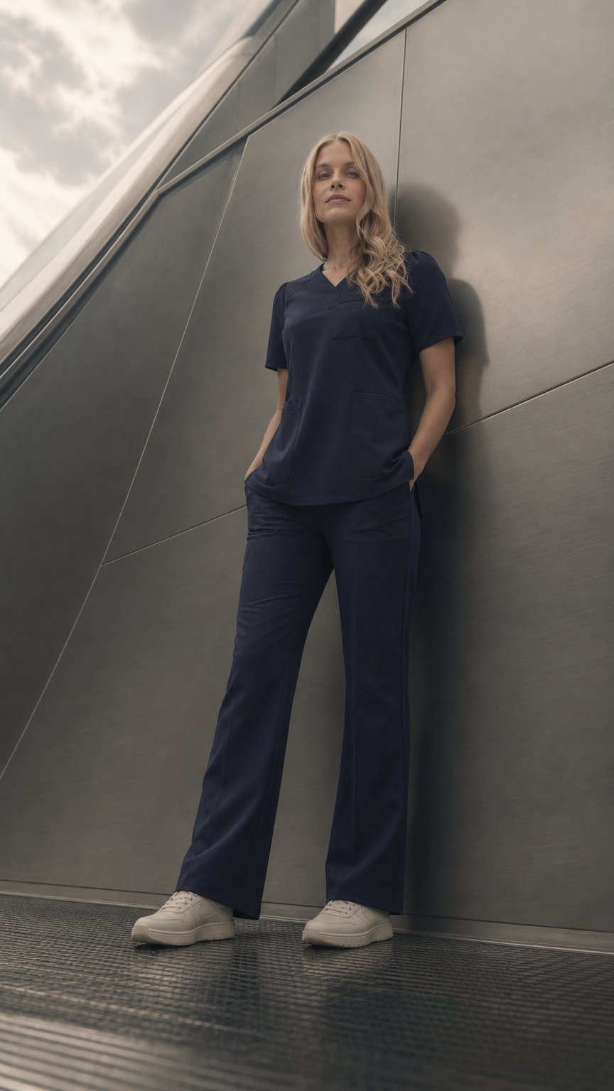 AI product shot of MARIE UNIFORMSOVERDEL Deep Blue