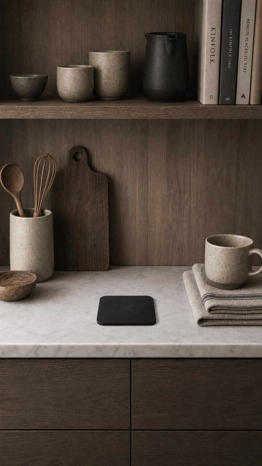 AI product shot of MOTIONLESS™ Beverage Coaster (4-pack)
