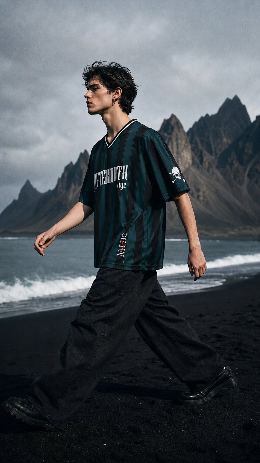 AI product shot of Aftermath Soccer Jersey Green (PRE ORDER)