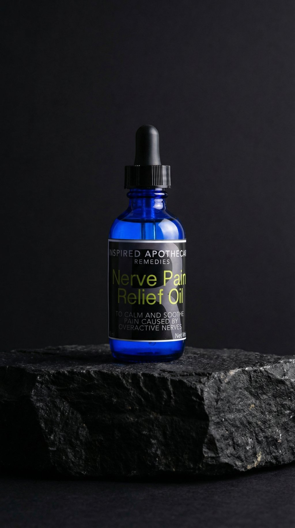 AI product shot of Nerve Pain Relief Oil