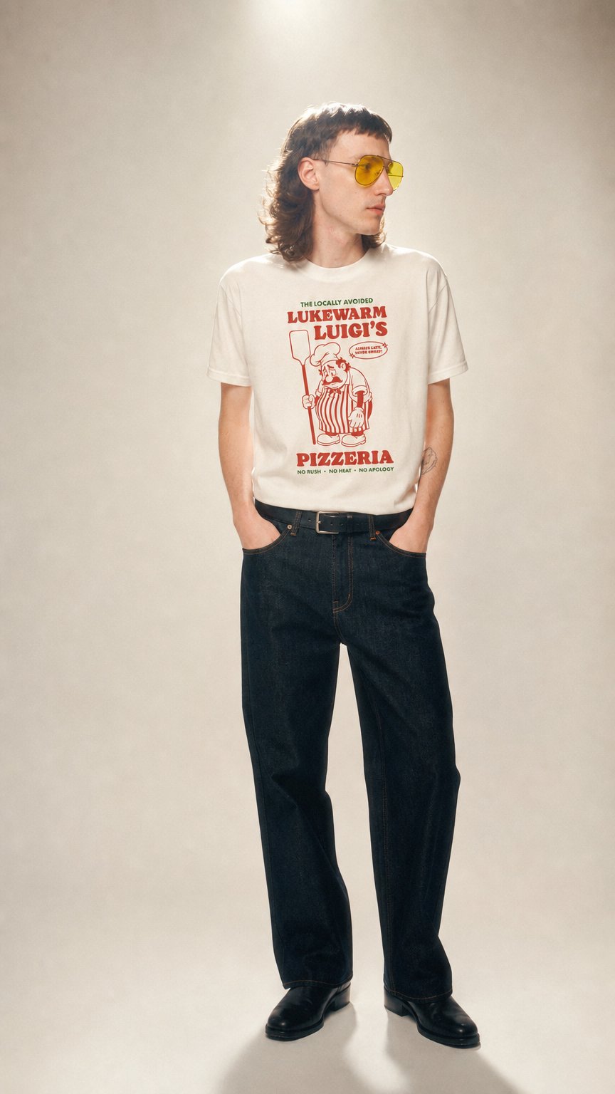 AI product shot of Lukewarm Luigi’s