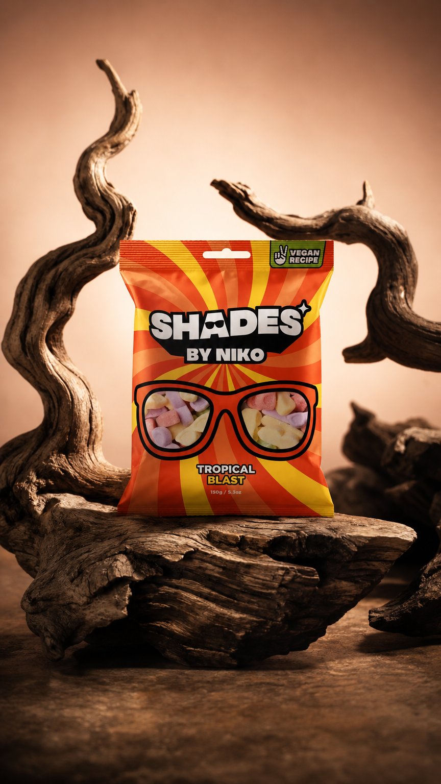 AI product shot of Shades: Niko Tropical Blast (150g)