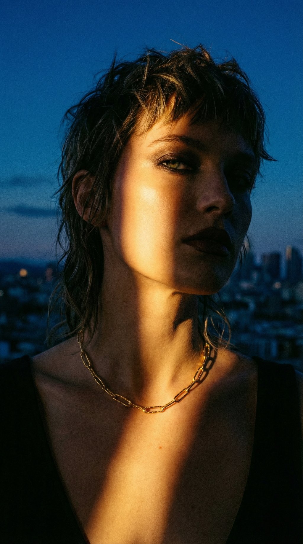 AI product shot of Kiya Chain Necklace Gold Vermeil