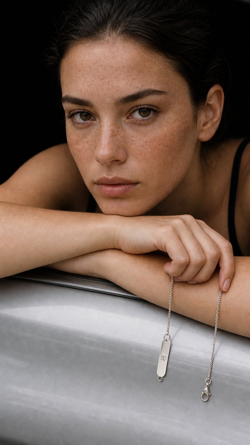AI product shot of Barbara Bell Discreet Smart Jewellery