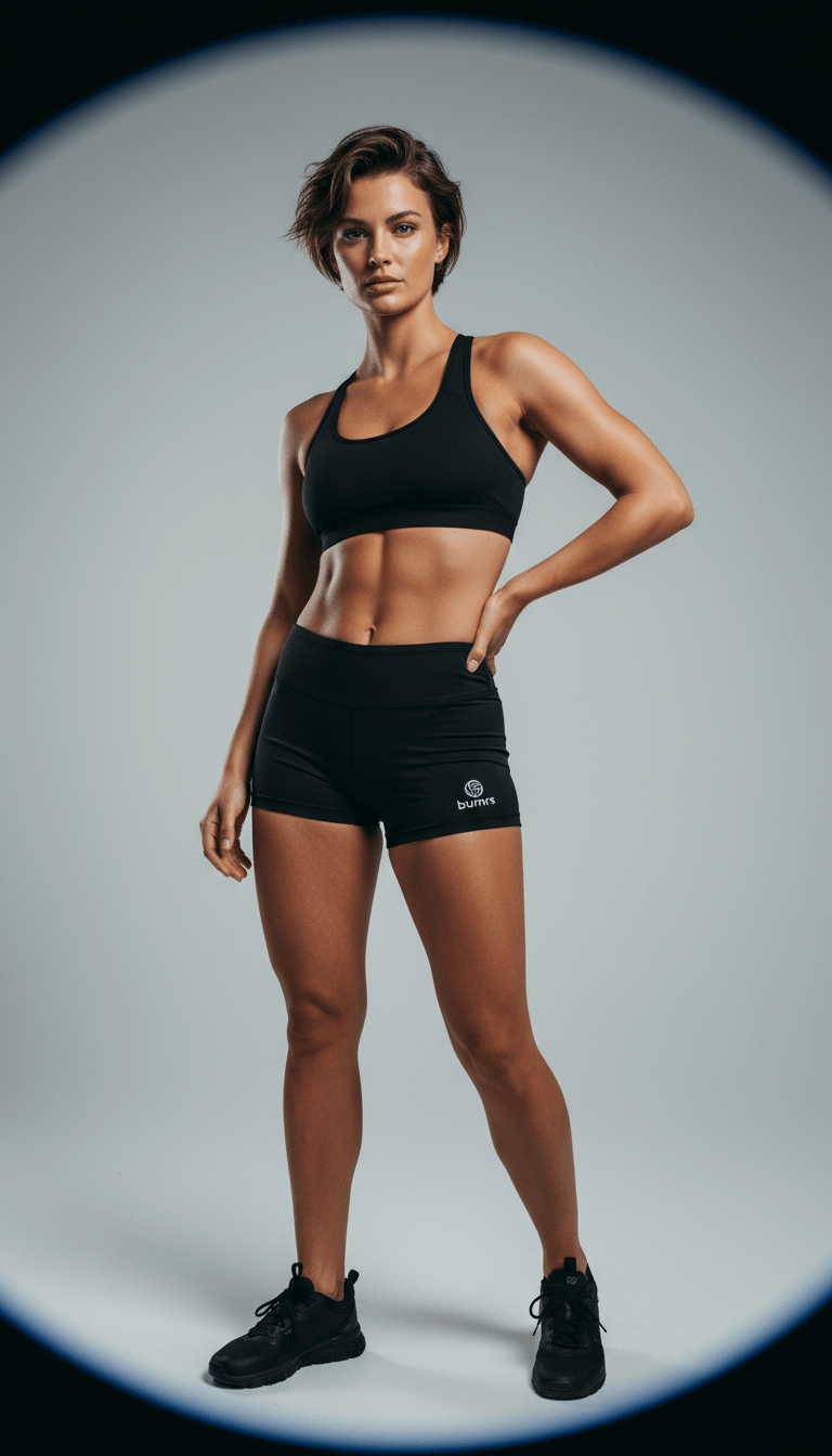 AI product shot of Netball Shorts - Black