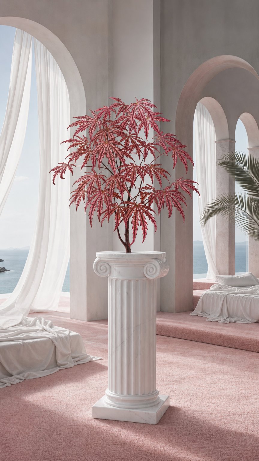 AI product shot of Acer palmatum 'Mikazuki' Reticulated Japanese maple