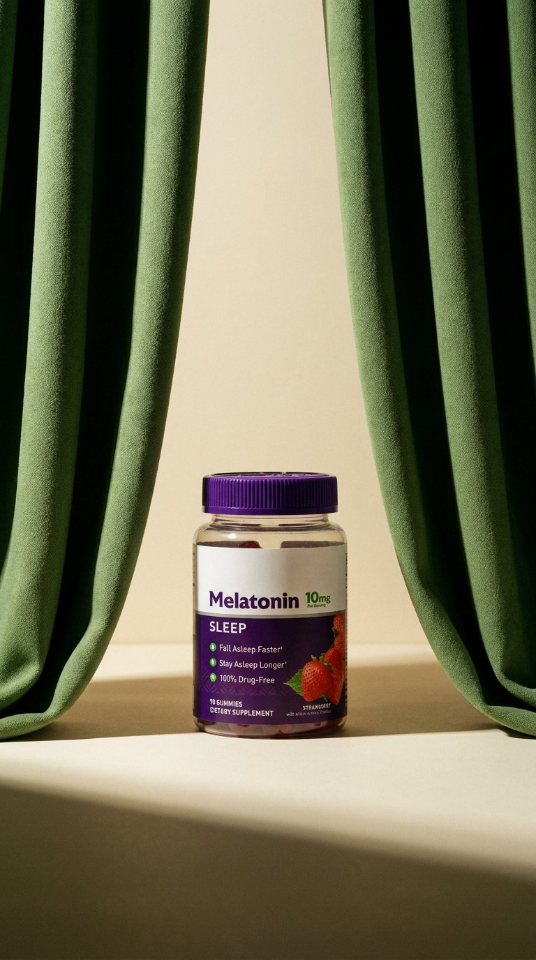 AI product shot of Melatonin 10mg Sleep Gummies