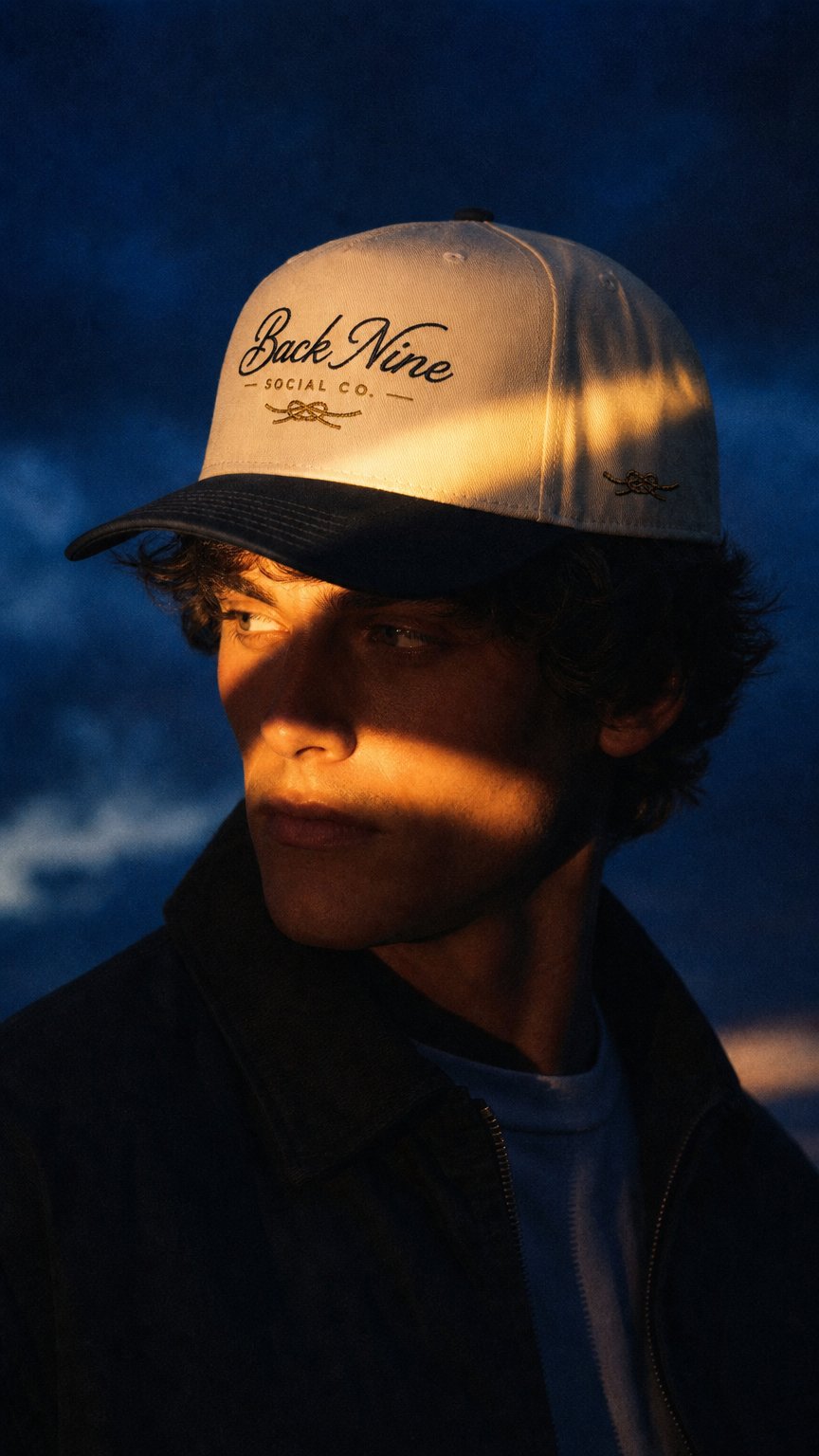 AI product shot of Back Nine Social Co - Two Tone Snapback
