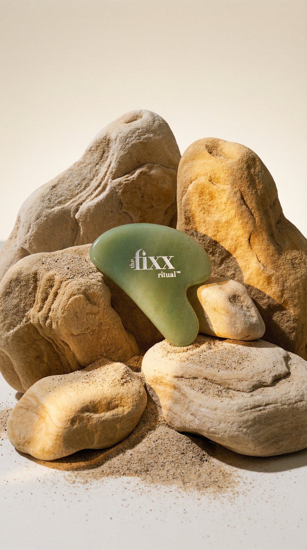 AI product shot of The Radiance Boosting Gua Sha