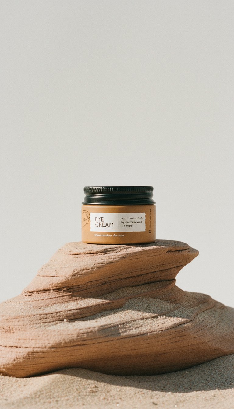 AI product shot of Eye Cream with Hyaluronic Acid + Coffee