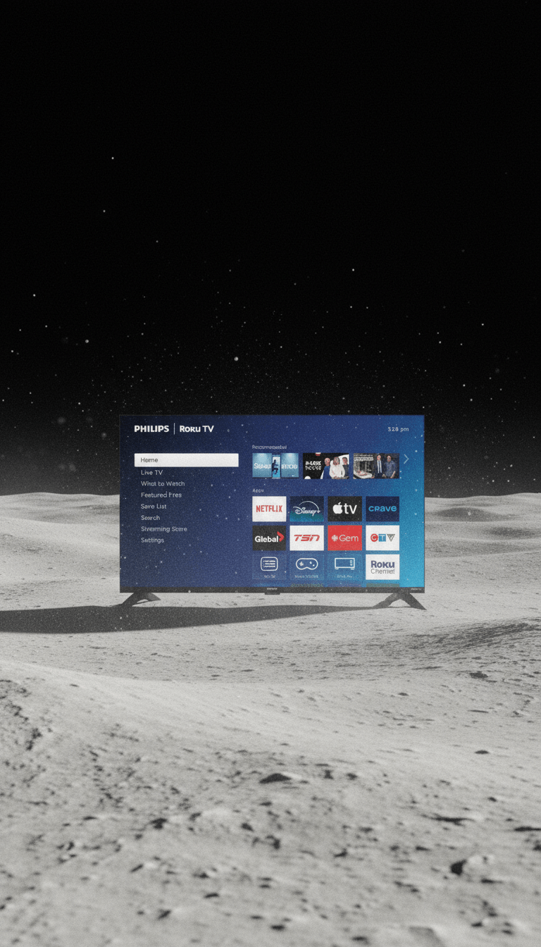 AI product shot of PHILIPS 32" FHD QLED SMART TV, 32PFL7975/F6