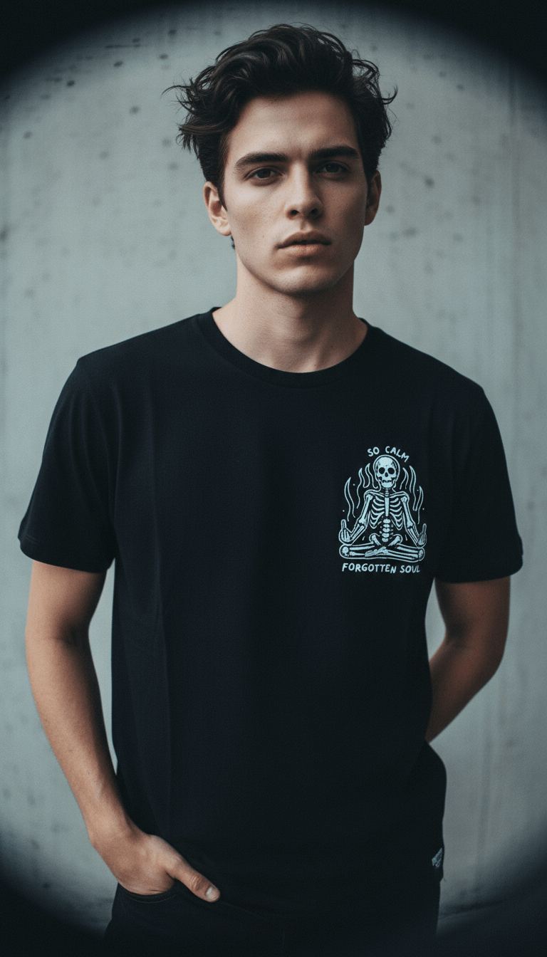 AI product shot of Death Tide Black Front & Back Hoodie
