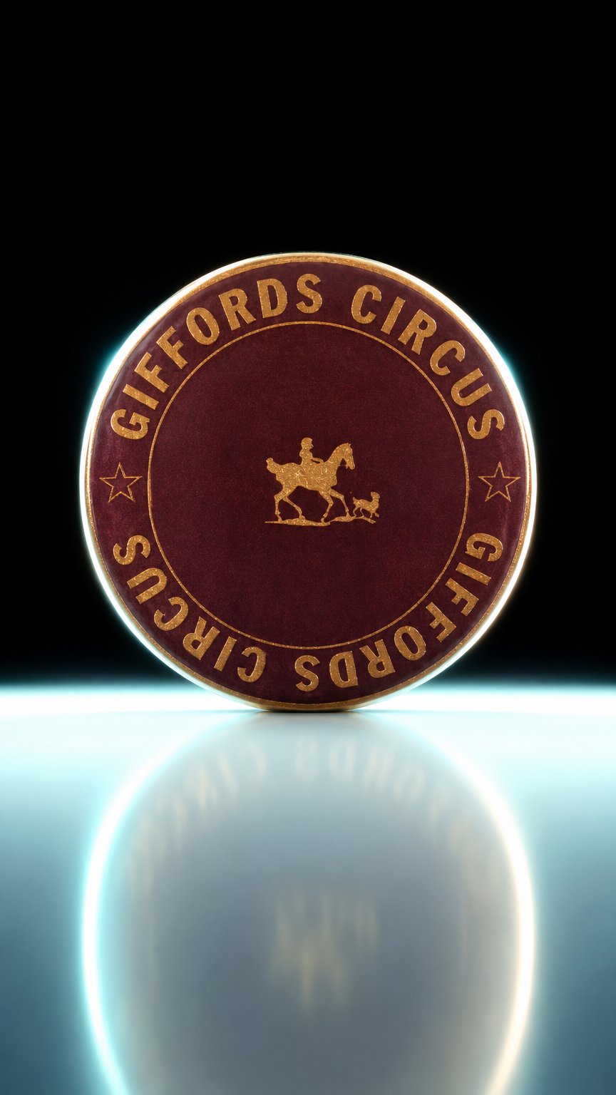 AI product shot of Giffords Circus Pin Badge