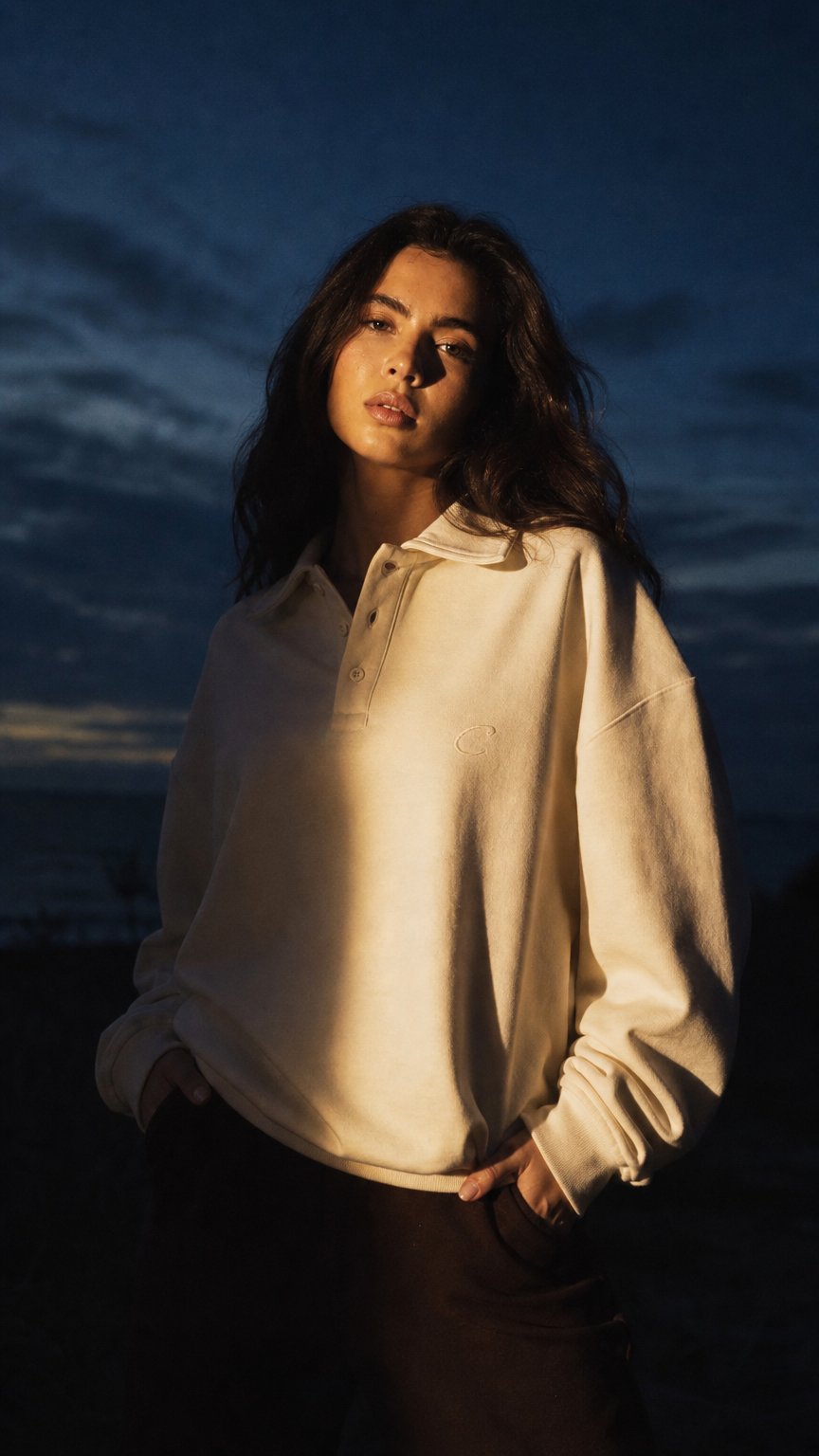 AI product shot of Classic Rugby Sweatshirt Ivory