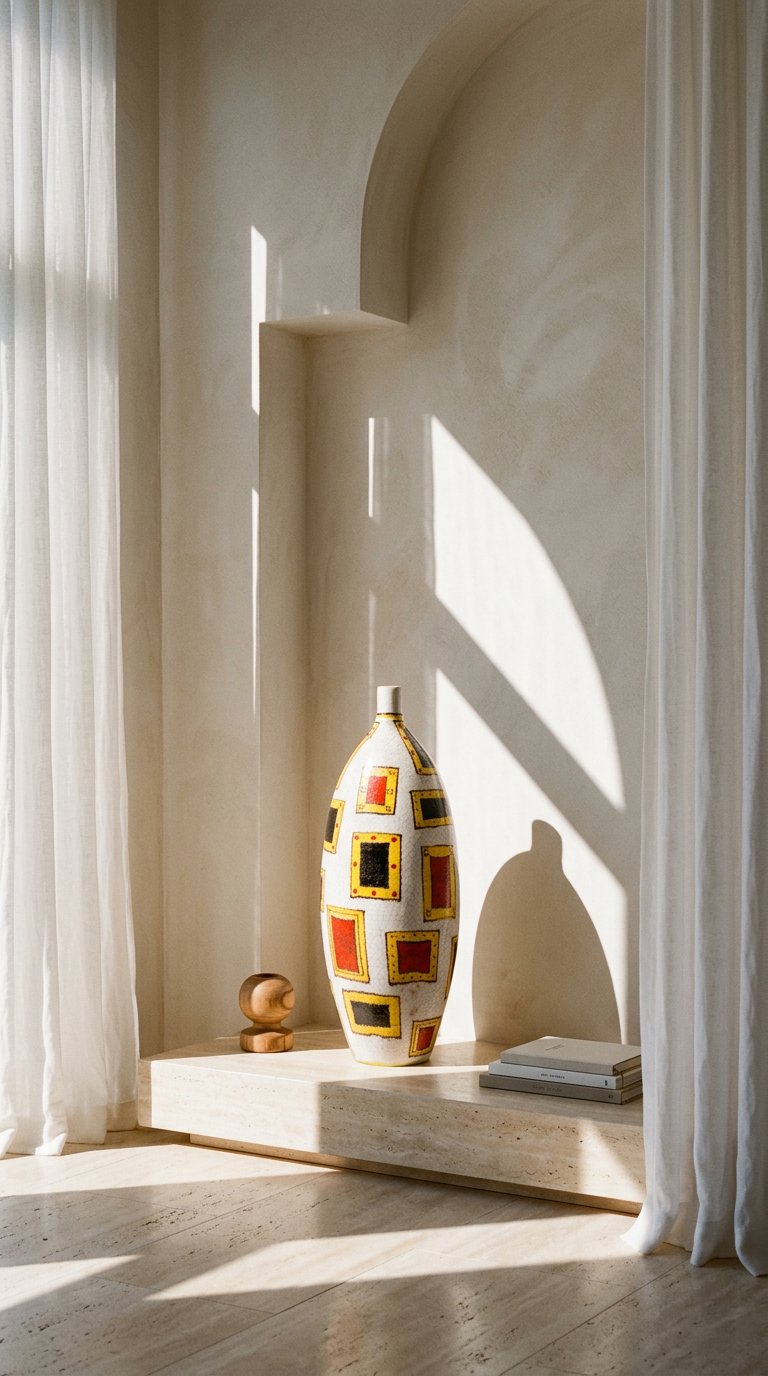 AI product shot of Guido Gambone, Bottle, 1955
