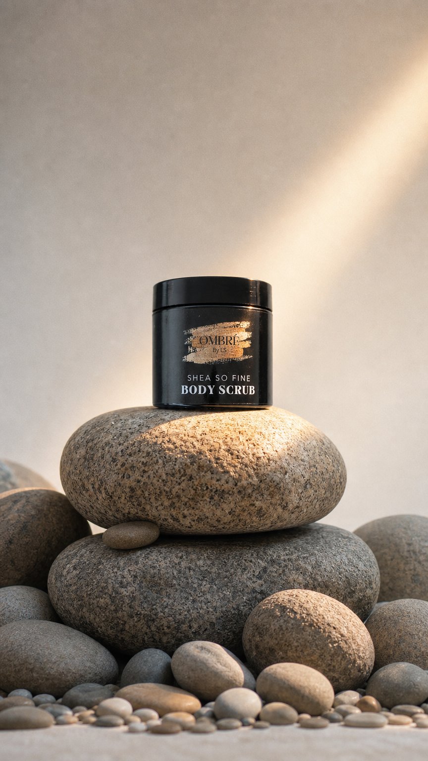 AI product shot of Shea So Fine Body Scub
