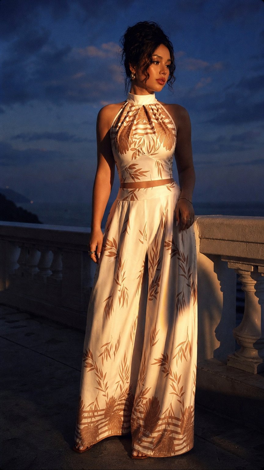 AI product shot of Women's Two Piece Matching Summer Outfit