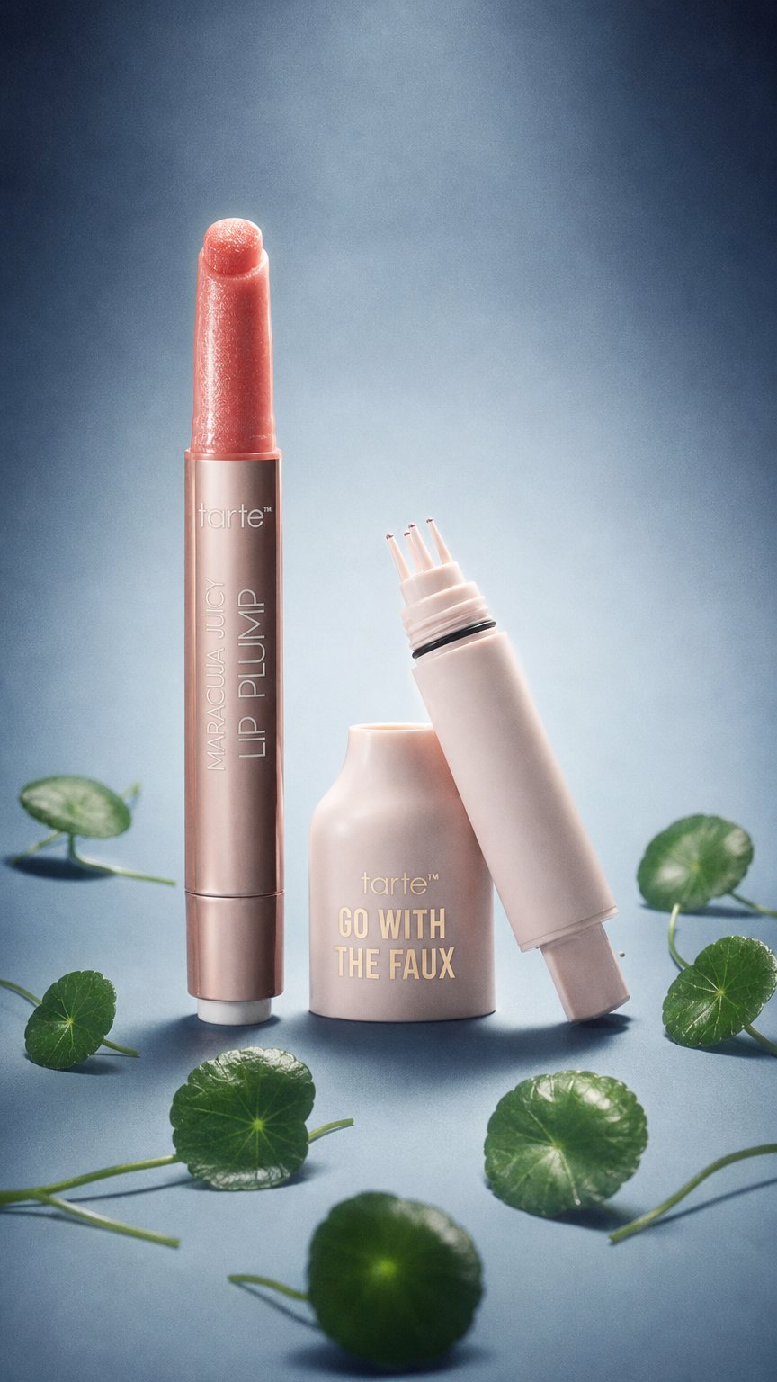 AI product shot of Tarte Freckle Stamp & Juicy Lip Shimmer Set