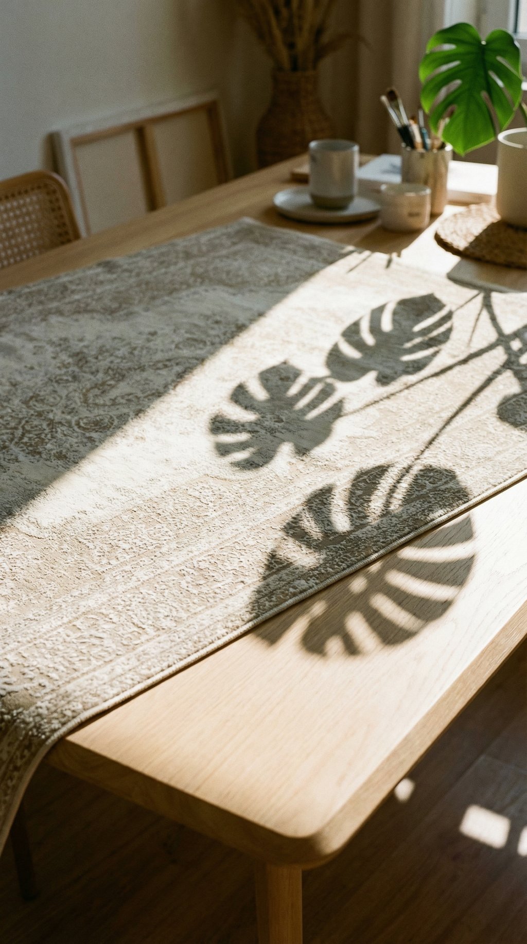 AI product shot of Hoogpolig Vloerkleed - Roze - Zacht & Dikke