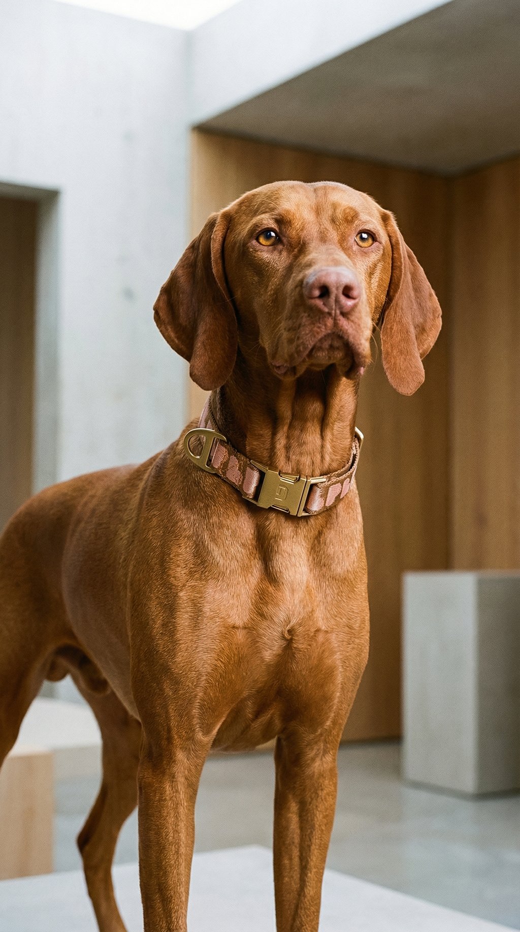 AI product shot of Heart dog collar