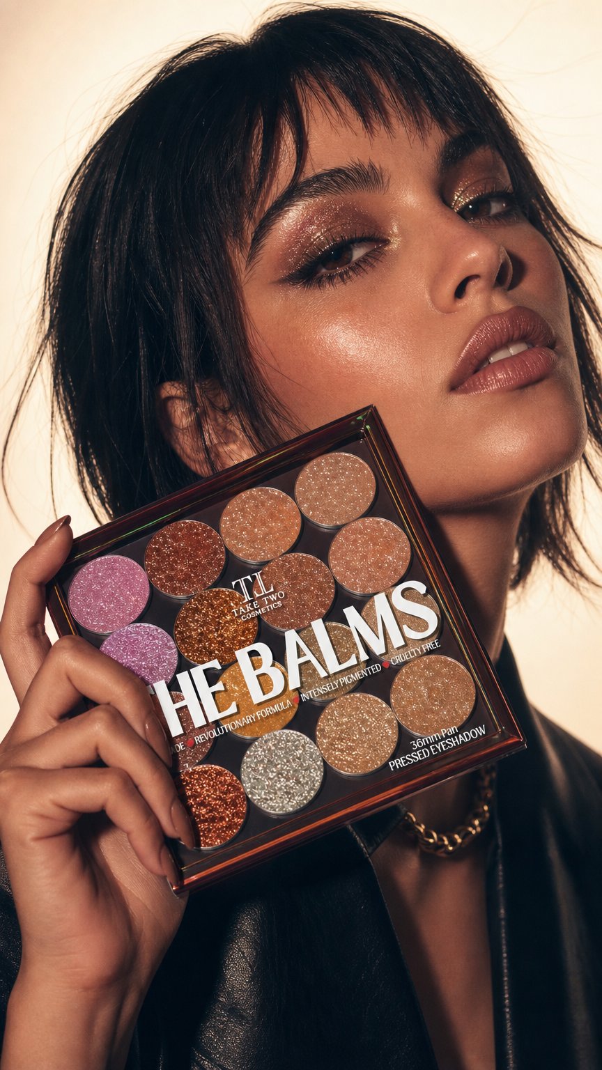 AI product shot of Balm Shimmer Eyeshadows