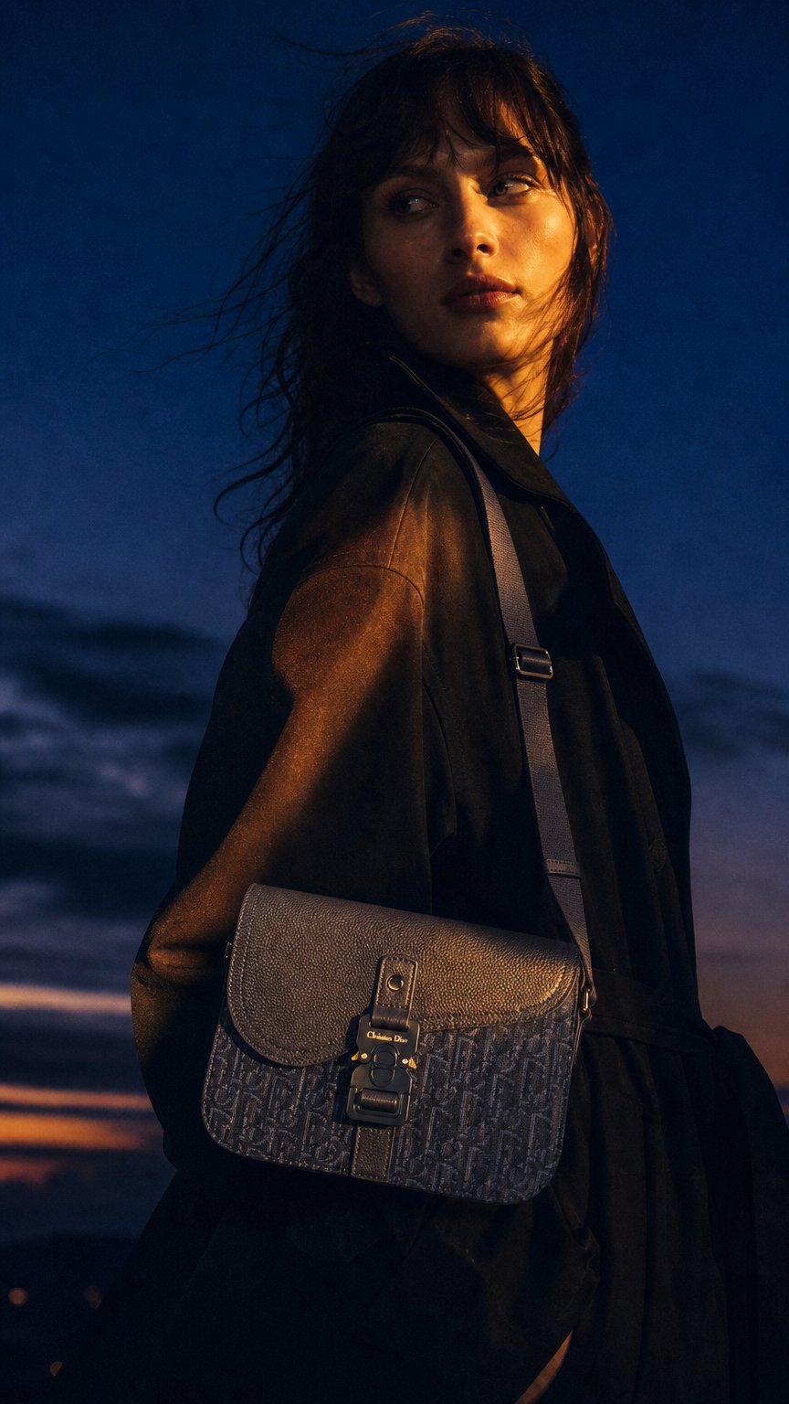 AI product shot of CD SADDLE BAG - NAVY