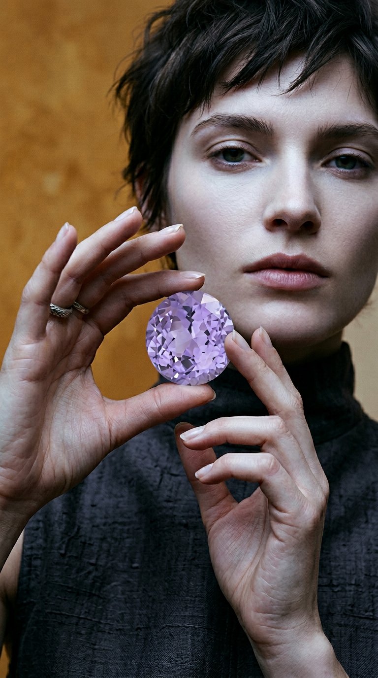 AI product shot of 1.44Ct Violet Lavender Ceylon Spinel | Oval Shape