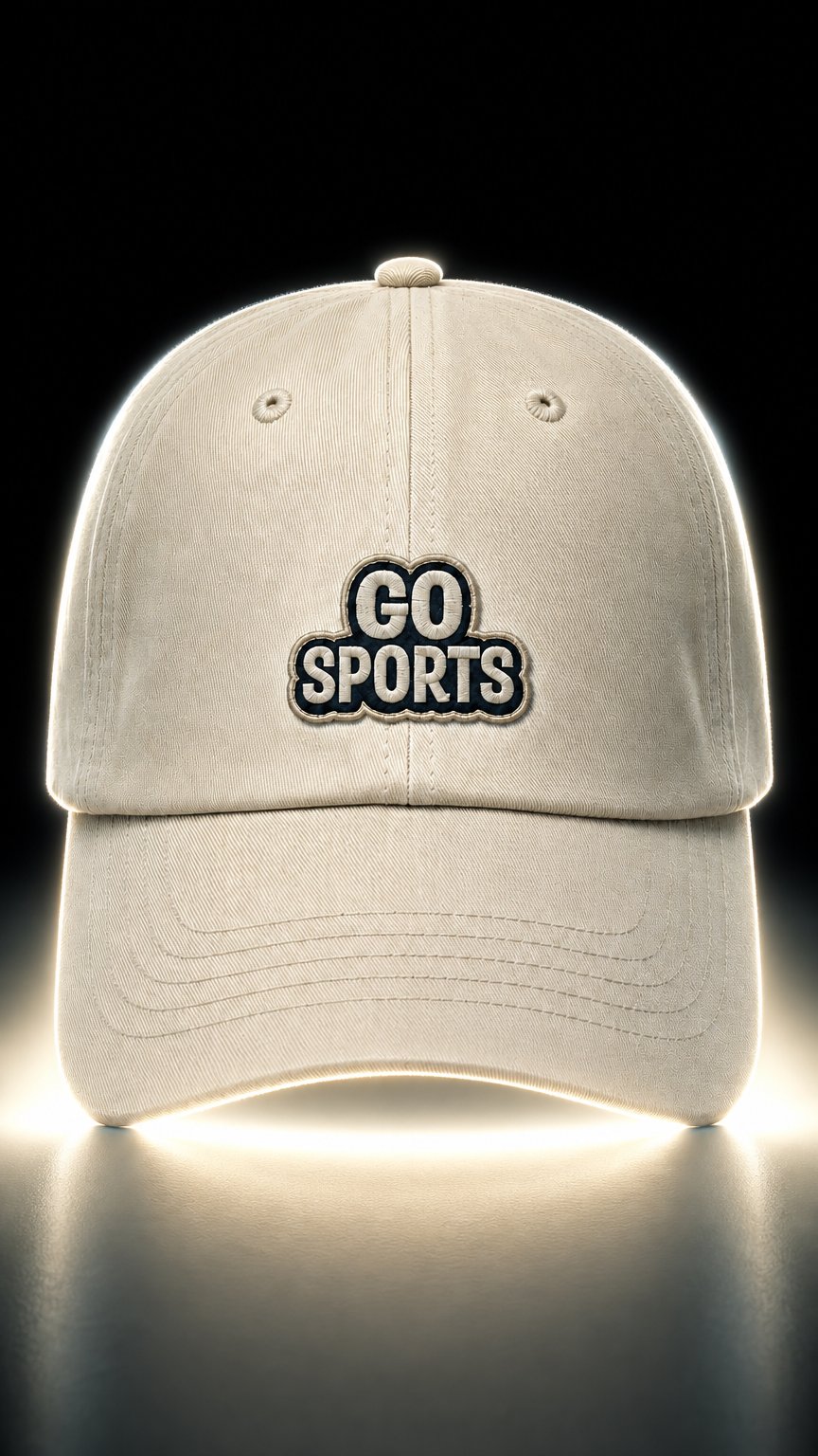 AI product shot of Go Sports! Hat