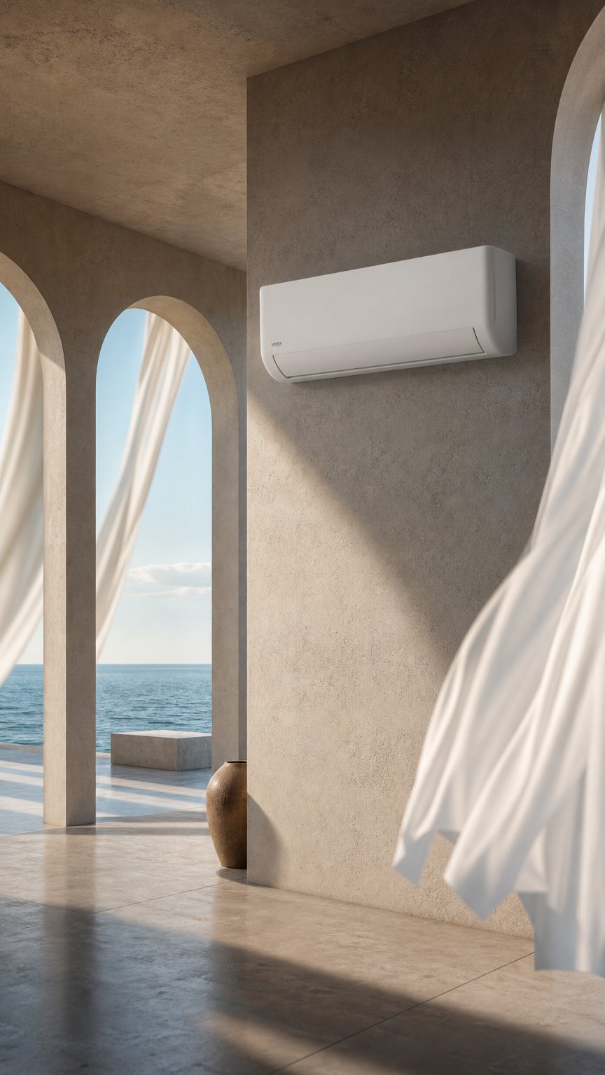 AI product shot of VIVAX R PRO design air conditioner ACP-09CH25AERI PRO R32