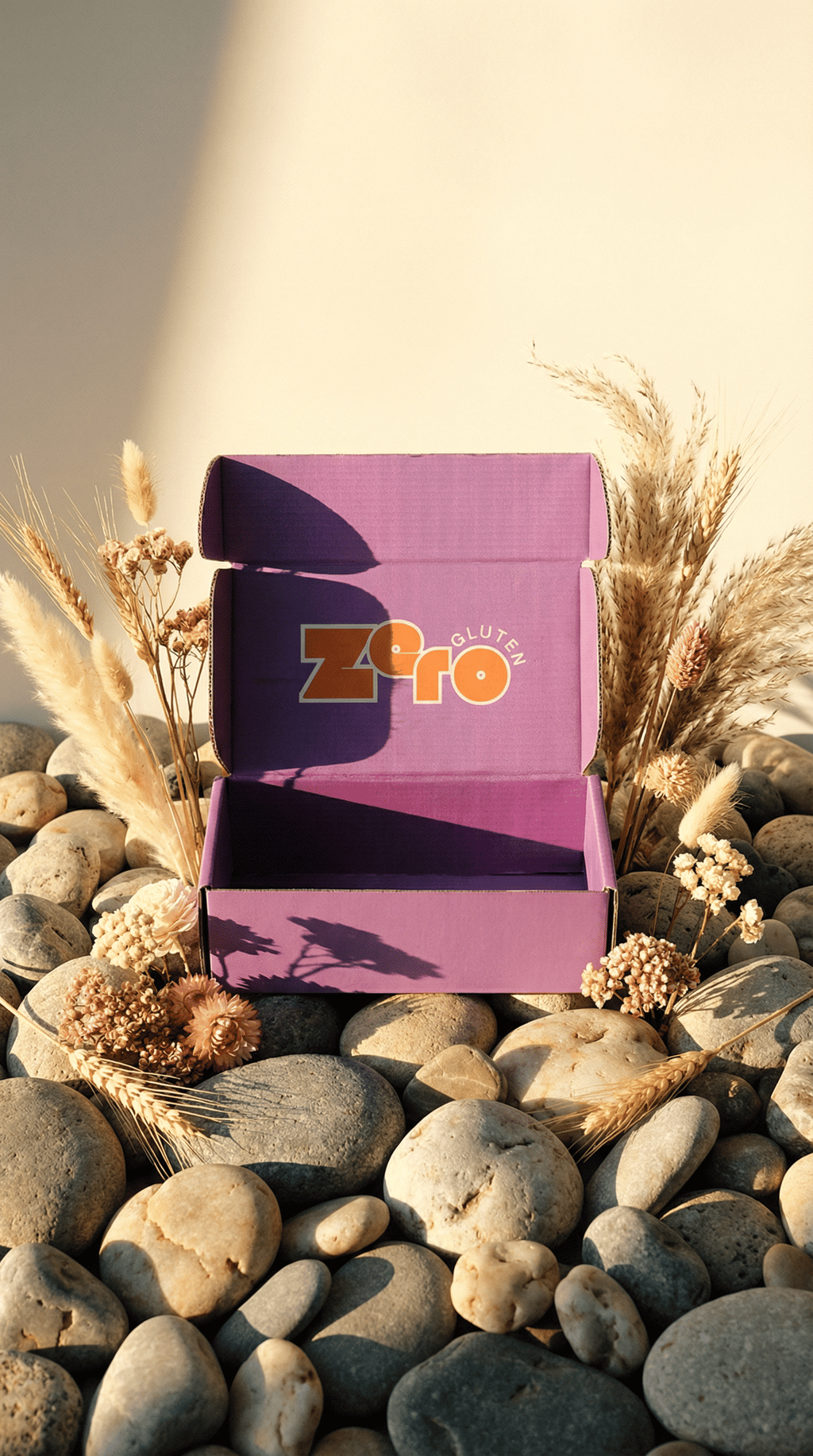 AI product shot of Zero Gluten Box (December)
