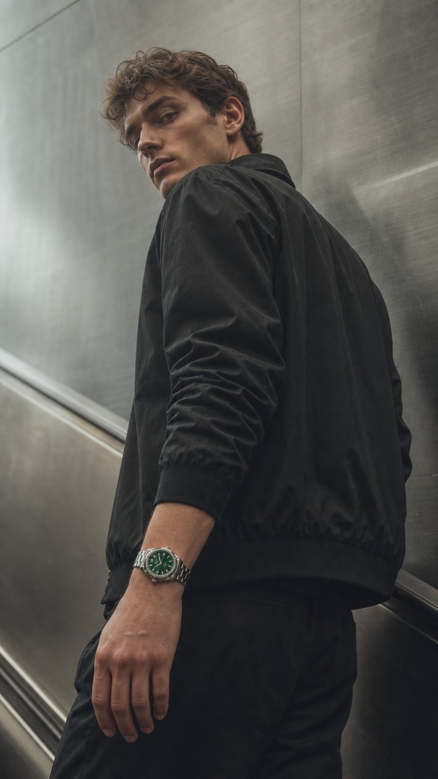 AI product shot of Automatic Chronometer Malachite 41 mm